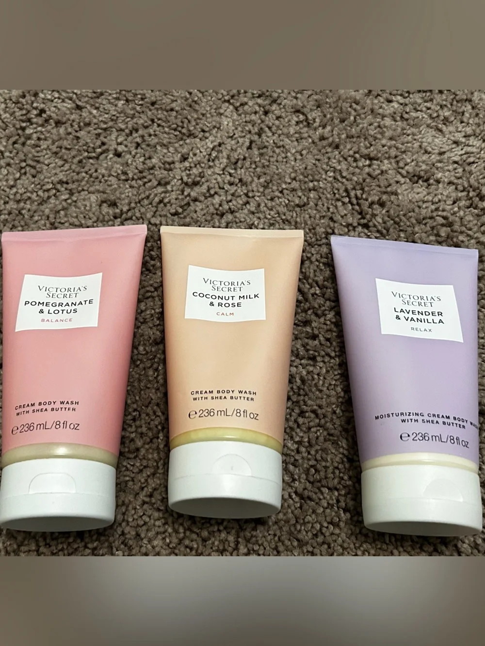 Victoria's Secret Cream Body Wash Trio - Pink, Peach, Lavender - Picture 1 of 4